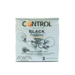 Preservativo Black Passion Control - Cont 3 unidades