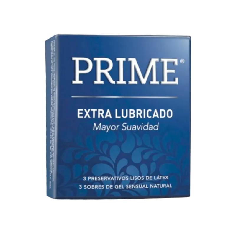 Preservativo Extra Lubricado Prime - Cont. 3 Unidades.