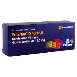 Prilartan D 40/12,5 Telmisartán 40 mg - Cont. 30 Comprimidos Bicapa