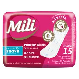 Protector Diario Cobertura Suave Mili - Cont 15 unidades