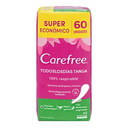 Protectores Diarios Todos los dias Tanga Carefree - Cont 60 unidades