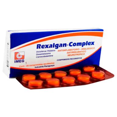 Rexalgan Complex Diclofenac Potásico - Cont. 20 comprimidos recubiertos