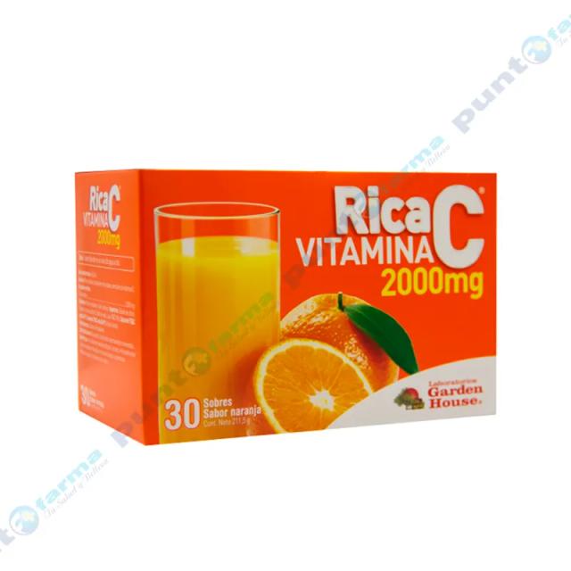 Image miniatura de Rica-Vitamina-C-2000-mg-Caja-de-30-sobres-38848.webp