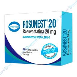 Rosunest 20 Rosuvastatina 20mg - Cont. 40 comprimidos recubiertos