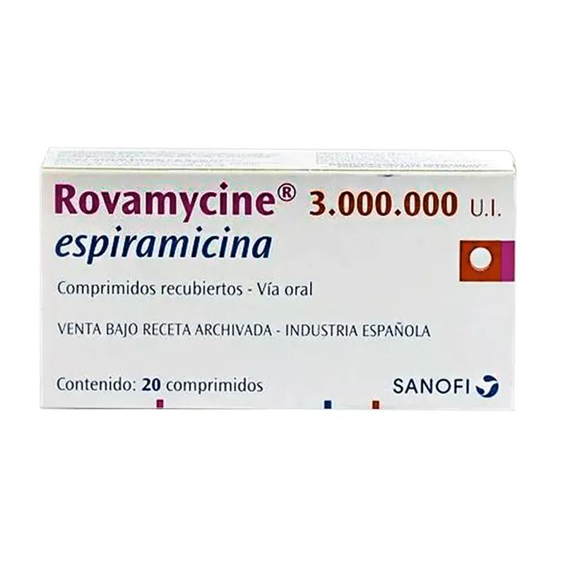 Rovamycine 3.000.000 U.I Espiramicina -  Caja de 20 comprimidos
