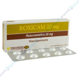 Roxicam Rosuvastatina 20 mg - Caja de 30 comprimidos