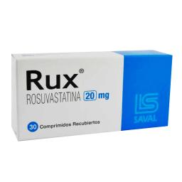 Rux 20 - Rosuvastatina 20mg - Caja de 30 comprimidos