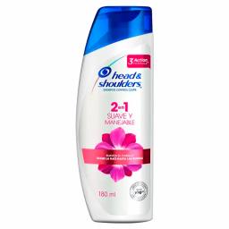 Shampoo 2en1 Suave y Manejable Head & Shoulders - Cont.180 mL