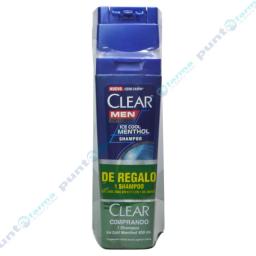 Shampoo Ice Cool Menthol Clear Men 400mL + 1 Shampoo de regalo
