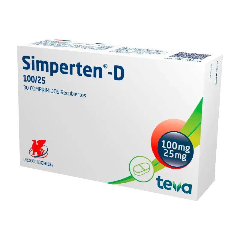 Simperten D 100/25 - Cont. 30 comprimidos recubiertos