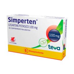 Simperten Losartan Potasico 100 mg - Cont. 30 comprimidos recubiertos