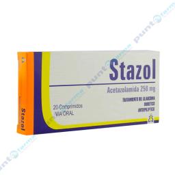 Stazol Acetazolamida 250 mg - Caja de 20 comprimidos
