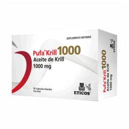 Suplemento Dietario de Aceite de Krill 1000 mg Pufa Krill - Contiene 30 capsulas blandas