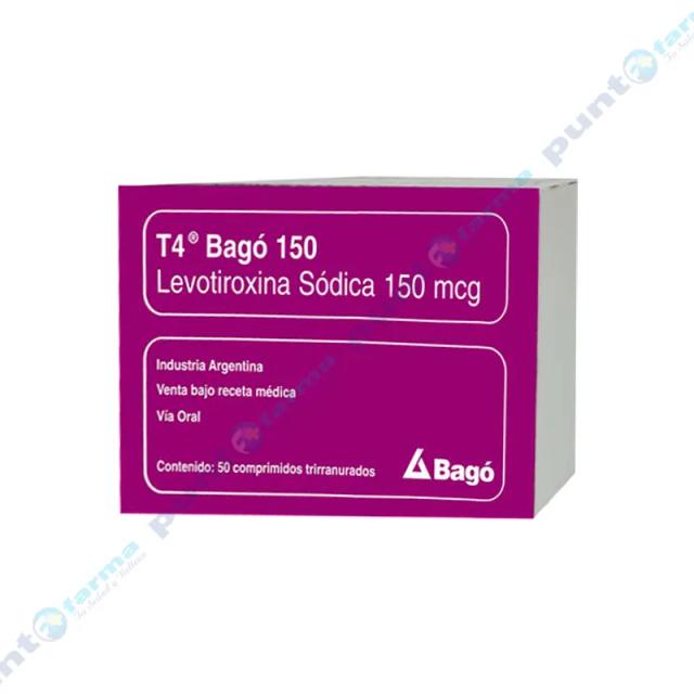 Image miniatura de T4-Bago-150-Levotiroxina-Sodica-150-mcg-Caja-de-50-comprimidos-trirranurados--40490.webp
