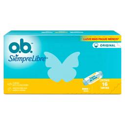 Tampones Ob Siempre Libre Original Medio - Cont.16 unidades