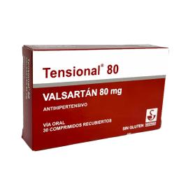 Tensional Valsartán 80 mg - Caja de 30 comprimidos recubiertos