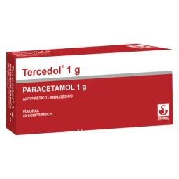 Tercedol 1 g Paracetamol 1gr - Caja de 20 comprimidos