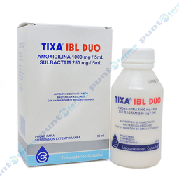 Tixa Ibl Duo Amoxicilina 1.000 mg + Sulbactam 250 mg - Polvo Suspension Extemporanea 90 mL