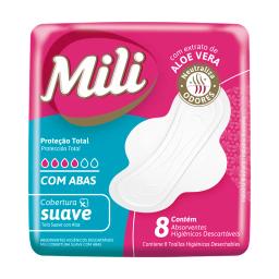 Toallas Femeninas Cobertura Suave Mili - Cont 8 unidades
