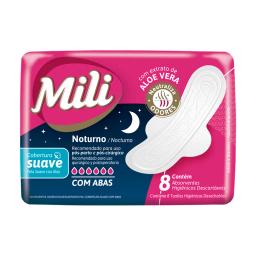 Toallas Femeninas Nocturna Mili - Cont 8 unidades