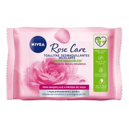 Toallitas Desmaquillantes Micelar Rose Care Nivea - Cont 25 unidades