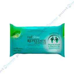 Toallitas Húmedas Repelentes de Insectos FeelClean - Cont 16 unidades