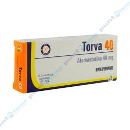 Torva 40 Atorvastatina 40 mg - Caja de 30 comprimidos recubiertos