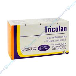 Tricolan Metronidazol 500 mg + Nistatina - Caja de 10 ovulos vaginales