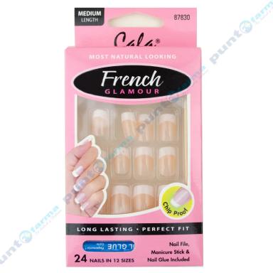 Uñas Postizas French Glamour - COnt. 24 uñas