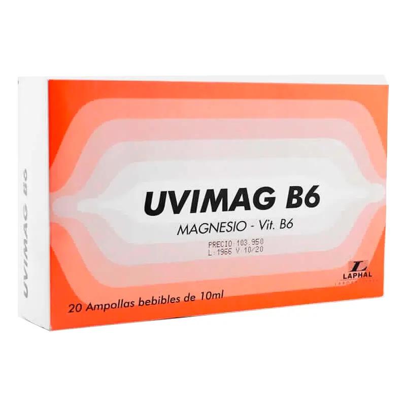 Uvimag B6 Magnesio - Caja de 20 ampollas bebibles de 10ml