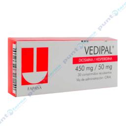 Vedipal Diosmina Hesperidina 450 mg / 50 mg - Caja de 30 comprimidos recubiertos