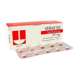 Verax Sertralina 50 mg - Caja de 30 comprimidos