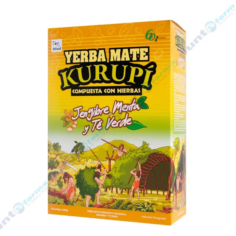 Yerba Mate de Jengibre, Menta y Té Verde Kurupi -  500 gr