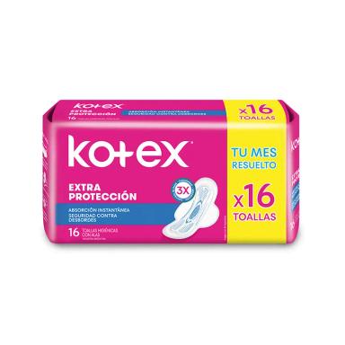 Toallas Femeninas Normal Kotex - Cont. 16 unidades.