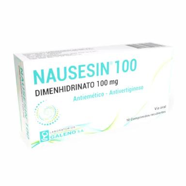 Nausesin Dimenhidrinato 100 mg - Cont. 10 Comprimidos Recubiertos