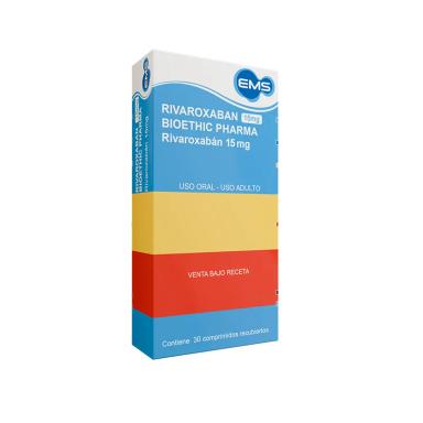Rivaroxaban 15 mg Bioethic Pharma - Cont. 30 Comprimidos Recubiertos