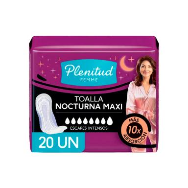 Toalla Nocturna Maxi Plenitud - Cont.20 unidades
