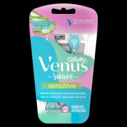 Máquina para Afeitar Venus Simply 3 Sensitive - Cont. 2 unidades
