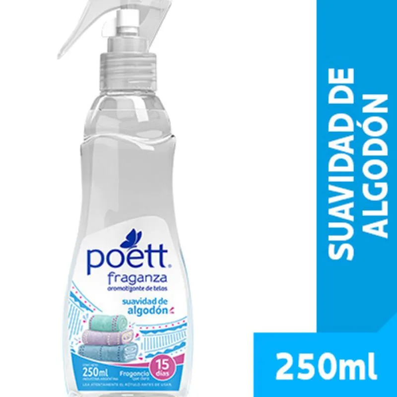 Aromatizante para Telas Suavidad de Algodon Poett - Cont. 250 ml