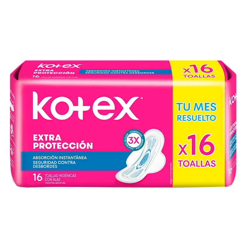 Toallas Femeninas Normal Kotex  - Cont. 16 unidades.
