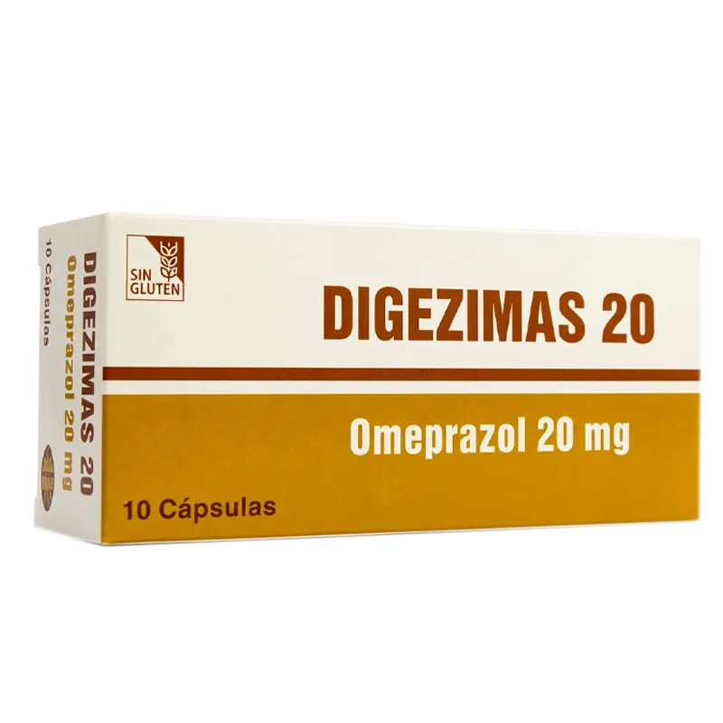 Digezimas 20 mg Omeprazol - Caja de 10 Cápsulas.