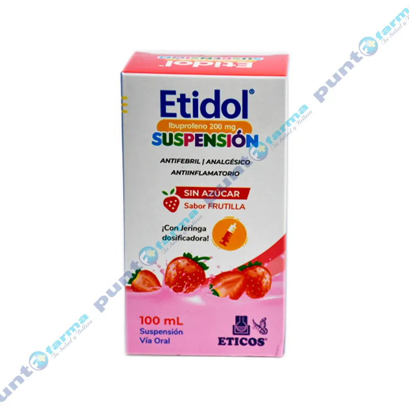 Etidol Ibuprofeno 200 mg/5 mL Caja en Jarabe Suspensión 100 mL