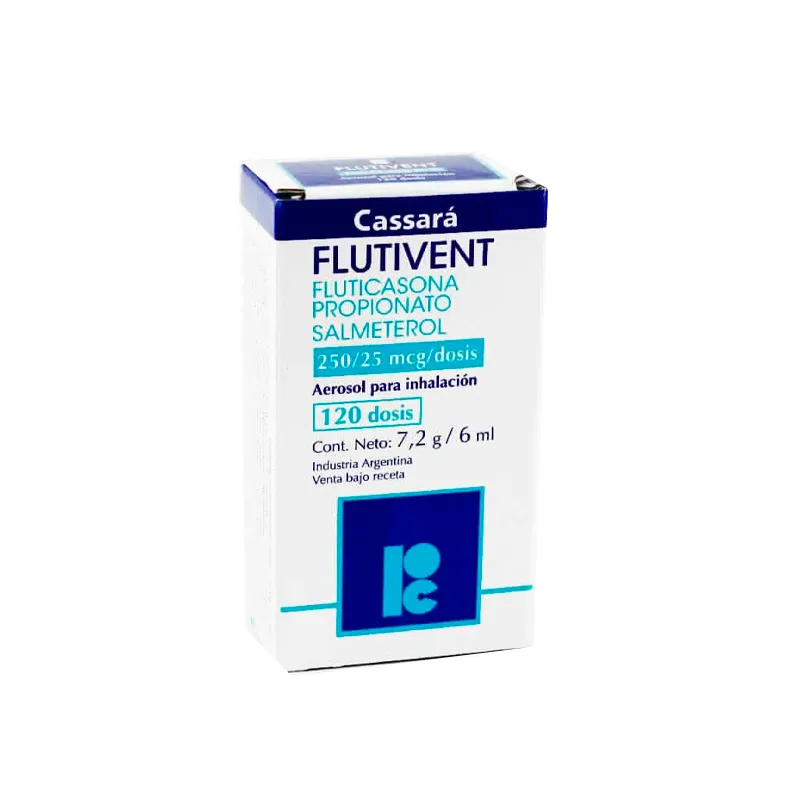 Flutivent Fluticasona Propionato Salmeterol 250/25 mcg/dosis - 120 Dosis.