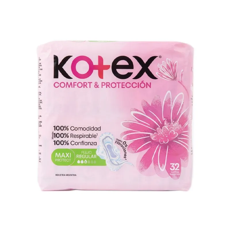 Toallas Higiénicas Normal Extra Protección 3x Kotex - Cont. 32 unidades
