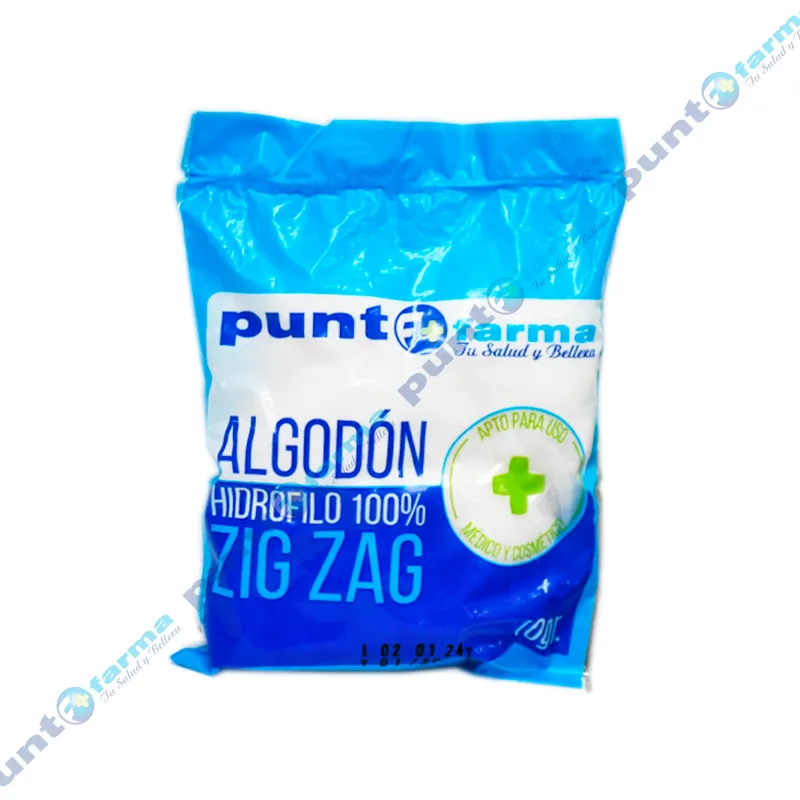 Algodón Hidrofilo 100%  Zic Zag  Punto Farma - Cont de 10 gr
