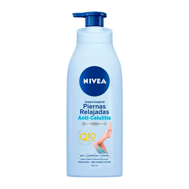 Crema Corporal Q10 Plus Piernas Relajadas Anti-Celulitis Nivea - 400mL