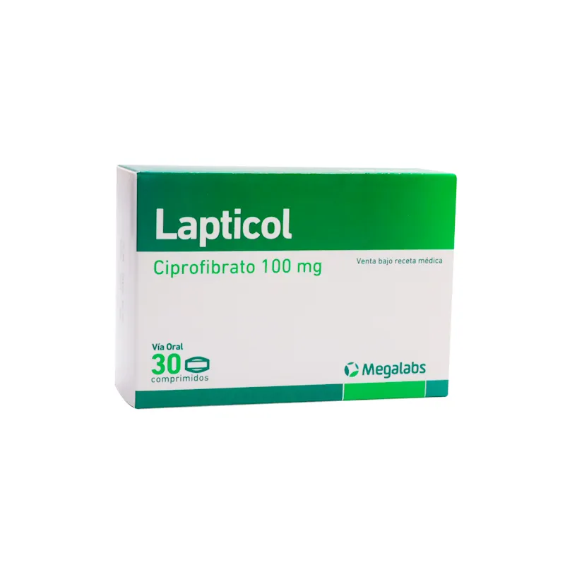 Lapticol Ciprofibrato 100 mg - Caja de 30 comprimidos