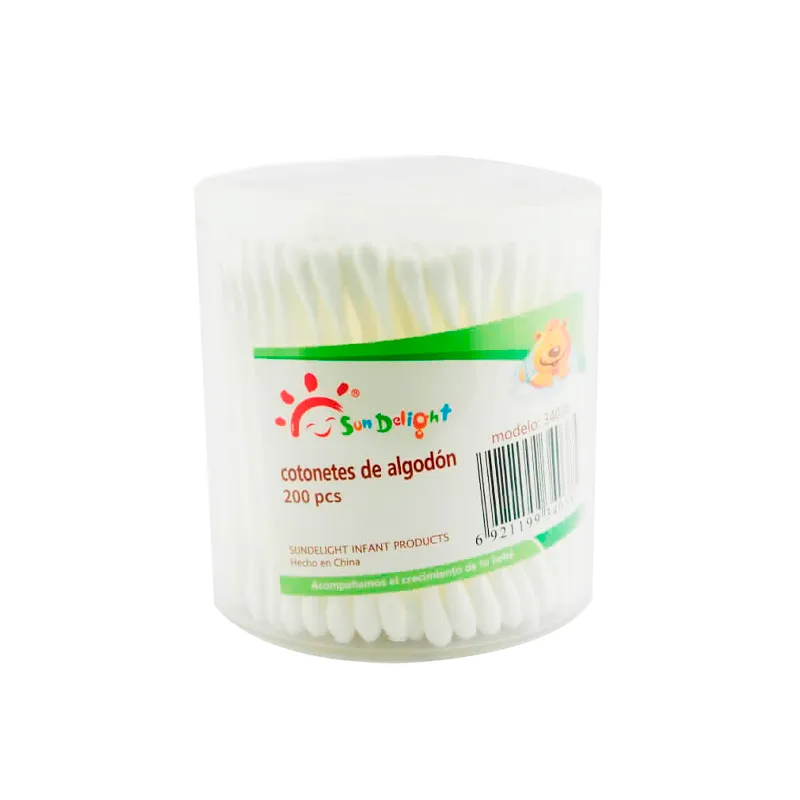 Cotonetes de Algodón SunDelight - Cont.200pcs