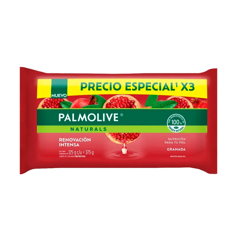 Jabón en Barra Renovación Intensa Palmolive - Cont. 3 unidades de 125 gr