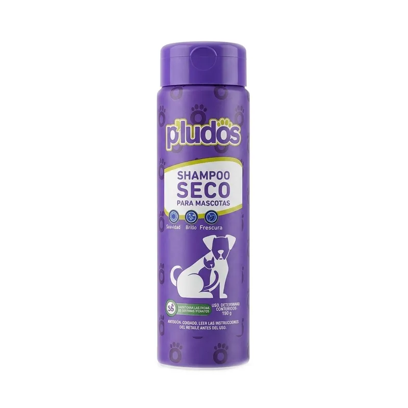 shampoo seco para perros y gatos p'ludos - cont. 120 gr